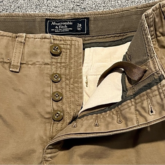 Abercrombie & Fitch Mens 28 Drawstring Cargo Short Button Fly Heavy Weight Y2K - Picture 4 of 9